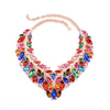 BK Jewelry Choker Necklace Elegant Colorful Clear Acrylic Crystal Rhinestone Sparkly Woman Gift Party Chain
