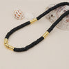BLIN Color Soft Pottery Gold Stainless Steel Round Piece Strand Chokers Necklaces Women Ethnic African Necklace Jewelry