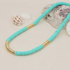 BLIN Color Soft Pottery Gold Stainless Steel Round Piece Strand Chokers Necklaces Women Ethnic African Necklace Jewelry