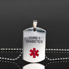 BLOOD THINNER Dog Tag Pendant Medical Alert ID Necklace for Men Woman Stainless Steel SOS Jewelry