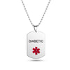 BLOOD THINNER Dog Tag Pendant Medical Alert ID Necklace for Men Woman Stainless Steel SOS Jewelry