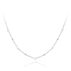 BOBOTUU Bohemia Titanium Steel Star CZ Crystal Choker Necklace Beach Jewelry Pendant Chain Necklace For Women BN19124