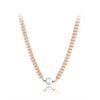 BOBOTUU Goth Stainless Steel White Pearl Choker Necklaces For Women Girls Bohemia Party Leaflet Charm Pendant Necklace BN20098