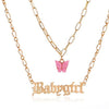 BOHO Letter Name Chain Butterfly Necklace Pendant For Women Golden Choker Jewelry