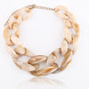 BOJIU 14 Color Cute Big Acrylic Choker Necklaces For Women Boho Gold Chain Plastic Punk Collar Necklace Lady Gift Jewelry NK1074