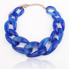 BOJIU 14 Color Cute Big Acrylic Choker Necklaces For Women Boho Gold Chain Plastic Punk Collar Necklace Lady Gift Jewelry NK1074