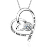 1 Piece Genuine 925 Silver Cute Hollow Heart Pendant Necklaces with Top Quality White Crystal for Women Y0056N01