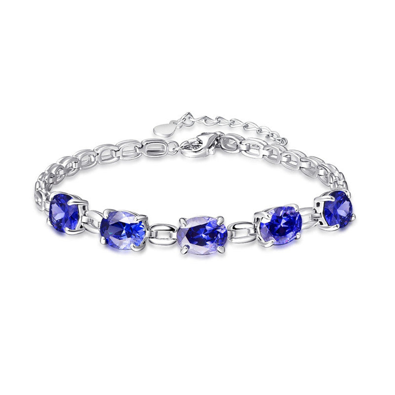 100% 925 Sterling Silver Amethyst Garnet Emerald Bracelets & bangles handmade Multi-Color 5pcs Gemstone s925 Bracelets