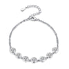 100% 925 Sterling Silver Woman Multicolor 7 pcs Topaz Tanzanite Amethyst Bracelet double Layer Created Emerald Bracelet