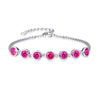 100% 925 Sterling Silver Woman Multicolor 7 pcs Topaz Tanzanite Amethyst Bracelet double Layer Created Emerald Bracelet