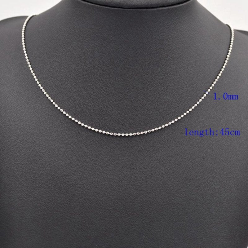40CM 45CM Necklace Chain 925 Sterling Silver Lobster Clasp Adjustable Simple Chain Fashion Necklace Jewelry