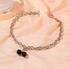 BONLAVIE Black Cherry Necklace Thick Chain Neck Chain Summer Simple Fruit Choker Clavicle Chain