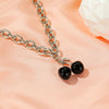 BONLAVIE Black Cherry Necklace Thick Chain Neck Chain Summer Simple Fruit Choker Clavicle Chain