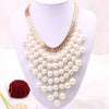 BONLAVIE Exaggerated Pearl Necklace Fake Collar Short Necklace  Jewelry