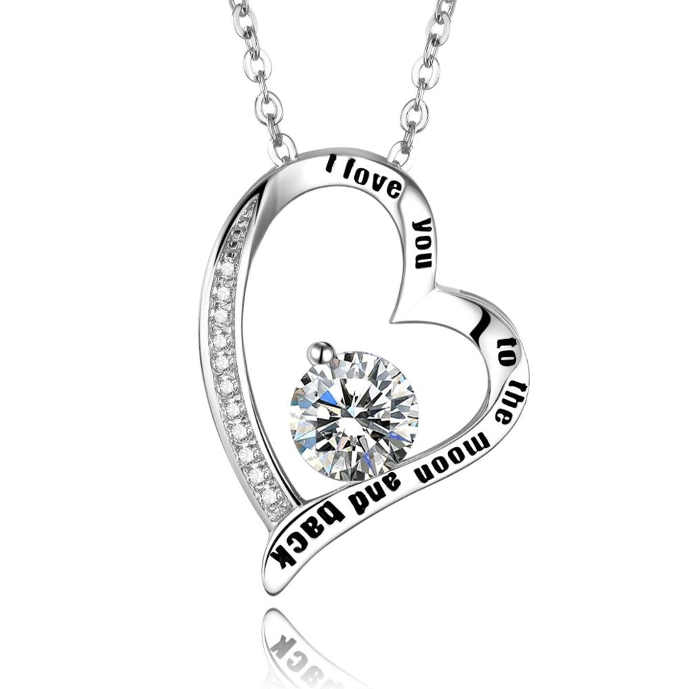 Fashion Genuine 925 Sterling Silver Hollow Heart Pendant Necklaces for Women Genuine Silver Jewelry Gift Y0060N01