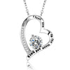 Fashion Genuine 925 Sterling Silver Hollow Heart Pendant Necklaces for Women Genuine Silver Jewelry Gift Y0060N01