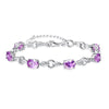 Natural 6 pieces Colorful Stone Charm 100% 925 Silver Bracelets & Bangles Oval Cut Wedding Bridal Bracelets For Woman