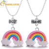 BONLAVIE Popular Friends Children's Jewelry Resin Stereo Seven-color Rainbow Necklace Pendant