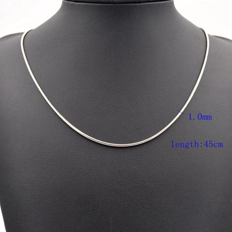 S925 Sterling Silver Chain Necklace Wholesale Price Pure 925 Solid Sterling Silver 40 cm 45 cm 2020 Fine Jewelry