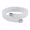 New Design All Crystal Double Circle Charm Female love silver Bracelet Women Party Wedding Jewelry Bracelets & Bangles