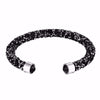 New Design All Crystal Double Circle Charm Female love silver Bracelet Women Party Wedding Jewelry Bracelets & Bangles