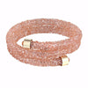 New Design All Crystal Double Circle Charm Female love silver Bracelet Women Party Wedding Jewelry Bracelets & Bangles