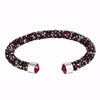 New Design All Crystal Double Circle Charm Female love silver Bracelet Women Party Wedding Jewelry Bracelets & Bangles