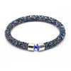 New Design All Crystal Double Circle Charm Female love silver Bracelet Women Party Wedding Jewelry Bracelets & Bangles