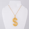 BPOYB Charms Italy Au750 Pure Gold Color Jewelry  Statement Necklace Dollar Punk Pendant For Women Chain Neck Men's Rap