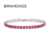 BRAVEKISS Box Chain Tennis Braclets for Mens Hip Pop Jewelry Women Blue Zirconia Wedding Accessories Femme Girls Gifts BUB0097C