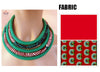 BRW 2020 Ankara Fabric Necklaces Multi-layered Handmade Jewelry Necklaces African Bib Statement Necklaces Tribal Jewelry WYX34