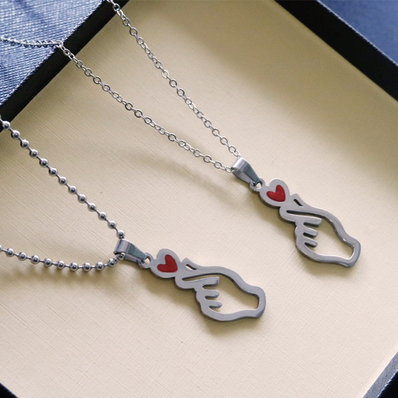 BTS-998 Kpop Bangtan Boys Stainless Steel Couple Necklace Trend 2022 BT21 Show Loved Lovers Necklace Punk Jewelry