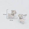 925 Silver Dog Earrings For Women Cute Fine Jewelry Best Gift To Little Girl 9*8 mm Small Stud Earrings