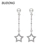 Genuine 925 Sterling Silver Earrings for Women Pearl Long Tassel Star Drop Dangle Party Earring Fine Jewelry