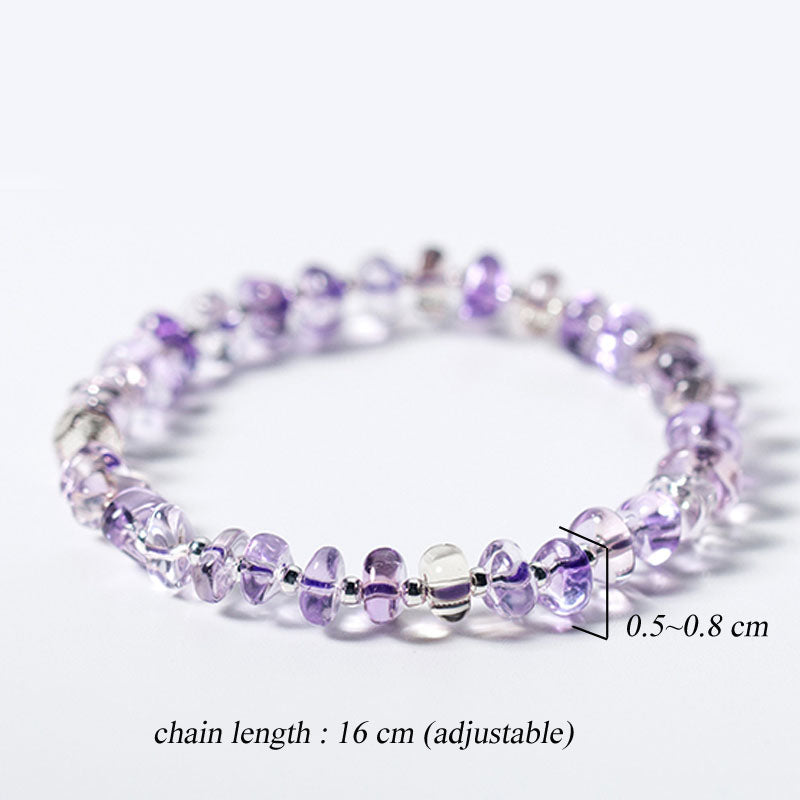 Irregular Ametrine Bracelet For Women Adjustable Circumference Classic Design Fine Jewelry Suit For Gift