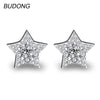 Real 925 Sterling Silver Stud Earring for Women Jewel Fashion Simple Star Huggies Earring Fine Jewelry Girl Party Gift