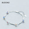 Transparent Crystal Bracelet For Women With 925 Sterling Silver Chain Fine Jewelry For Daily Wear Come With Gift Box
