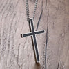 BUDROVKY Classic Black Jesus Cross Necklaces Pendants Women Men Stainless Steel Prayer Crucifix Male Chocker Chain