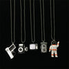 BUDROVKY Glowing Camera Pendant Men and Women Couple's Lled Light Can Flash TV Necklace