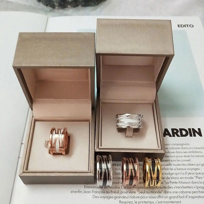 BVL couple ceramic ring, sweet and romantic, women's original  brand jewelry