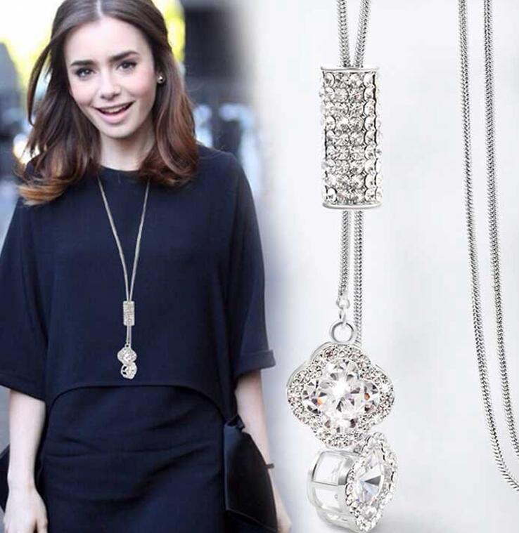 Imitation Pearl Necklaces Retro Hot Popular Vintage Leaf Pearl Collar Statement Necklace Long Jewelry For Women