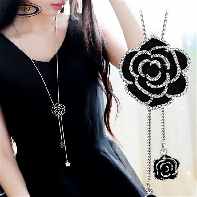 Imitation Pearl Necklaces Retro Hot Popular Vintage Leaf Pearl Collar Statement Necklace Long Jewelry For Women