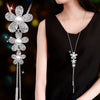 Imitation Pearl Necklaces Retro Hot Popular Vintage Leaf Pearl Collar Statement Necklace Long Jewelry For Women