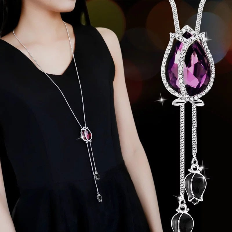 Imitation Pearl Necklaces Retro Hot Popular Vintage Leaf Pearl Collar Statement Necklace Long Jewelry For Women