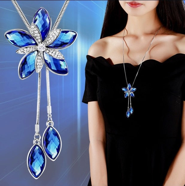 Imitation Pearl Necklaces Retro Hot Popular Vintage Leaf Pearl Collar Statement Necklace Long Jewelry For Women