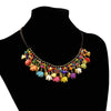 Baby Elephant Charms Nacklace Short Collar Colorful Irregular Beads Retro Natural Stone Beads Women Jewelry Gift Accessories