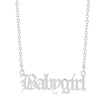 Baby Girl Necklace Old English Letter Babygirl Pendants Necklaces Stainless Steel Chain Gold Ketting Choker Friends Gift Jewelry