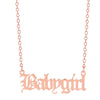 Baby Girl Necklace Old English Letter Babygirl Pendants Necklaces Stainless Steel Chain Gold Ketting Choker Friends Gift Jewelry