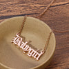 Baby Girl Necklace Old English Letter Babygirl Pendants Necklaces Stainless Steel Chain Gold Ketting Choker Friends Gift Jewelry