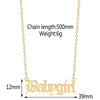 Baby Girl Necklace Old English Letter Babygirl Pendants Necklaces Stainless Steel Chain Gold Ketting Choker Friends Gift Jewelry